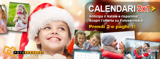 2×1: l’incredibile offerta Fotoservice sui calendari 2015!