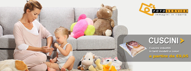 Arreda la tua casa o fai un regalo speciale con i cuscini Fotoservice!
